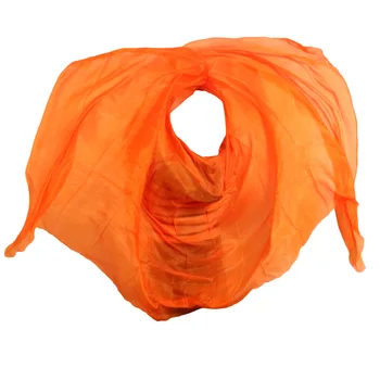 

Silk Belly Dance Veil Belly Dance Veil Shawl Scarf Orange Solid Color Belly Dance Practice Performance Silk Veils 250/270*114 cm