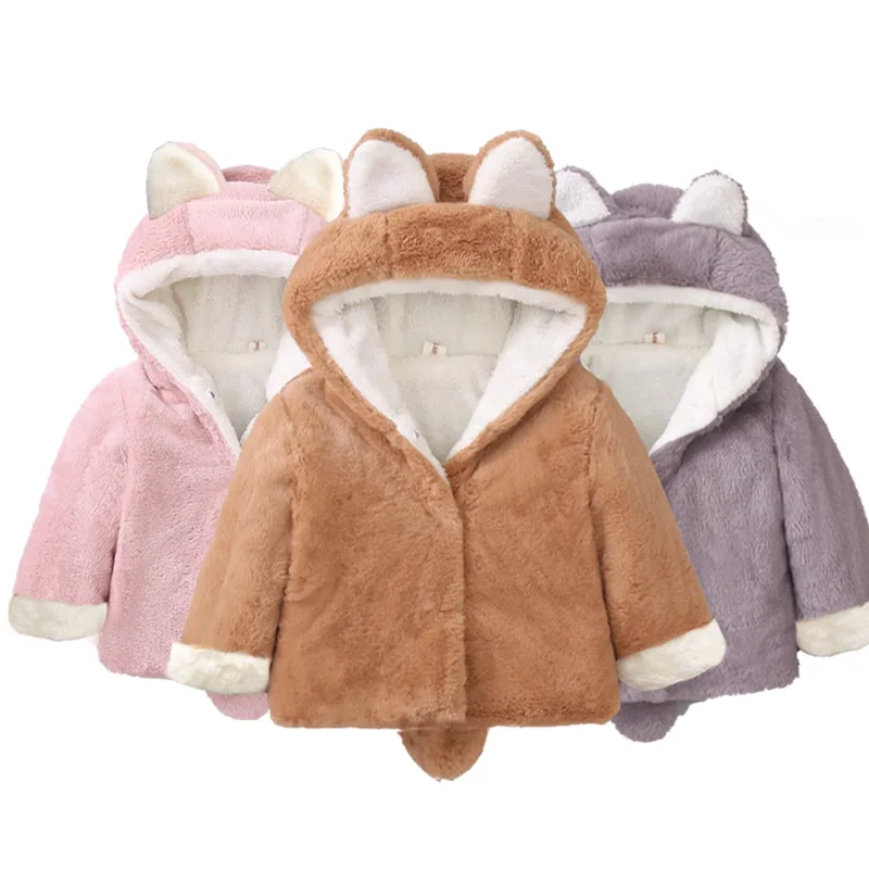 Baby Girls Winter Jackets Warm Faux Fur Fleece Hooded Jacket Children Coat Rabbit Ear Outerwear Kids Jacket for Girls Clothing
Baby Girls Winter Jackets Warm Faux Fur Fleece Hooded Jacket Children Coat Rabbit Ear Outerwear Kids Jacket for Girls Clothing