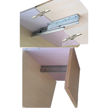 (1 slide+2 hinges)/Lot extendable table slide hardware fitting table top extension RV folding table
