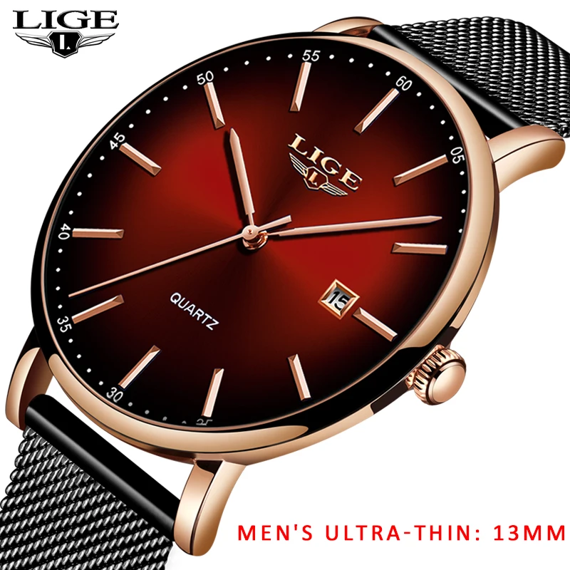 LIGE Mens Watches Simple Fashion Sport Watch Men Net with Waterproof Wristwatch Ultra-thin Analog Quartz Clock Relogio Masculino
LIGE Mens Watches Simple Fashion Sport Watch Men Net with Waterproof Wristwatch Ultra-thin Analog Quartz Clock Relogio Masculino