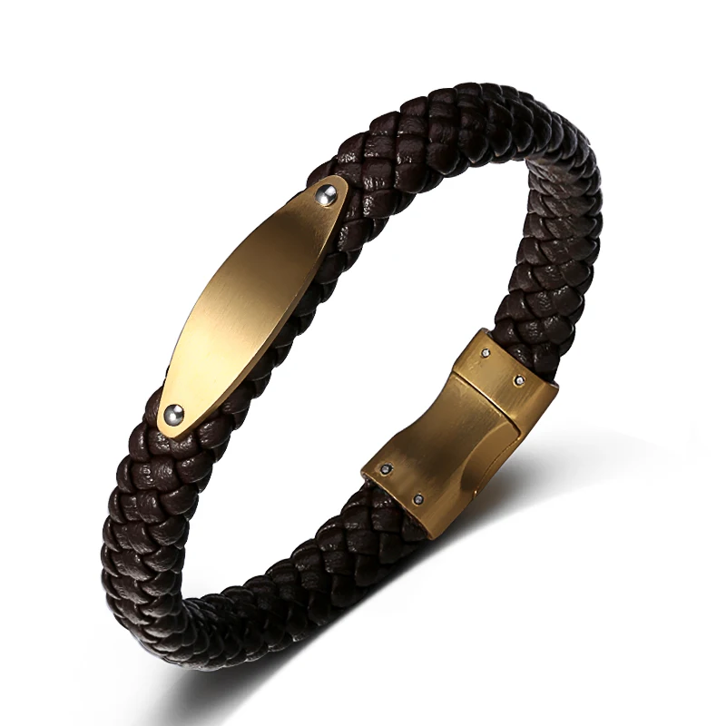 New Men Jewelry Punk Braided Leather Bracelet for Men Stainless Steel Magnetic Bracelets
New Men Jewelry Punk Braided Leather Bracelet for Men Stainless Steel Magnetic Bracelets