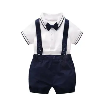 Summer Newborn Baby Sets Gentleman Boy Outfit Set Tops Shirt +Overall Bib Pant Infant toddler Boy formal clothes kids Sets Y829
Summer Newborn Baby Sets Gentleman Boy Outfit Set Tops Shirt +Overall Bib Pant Infant toddler Boy formal clothes kids Sets Y829
