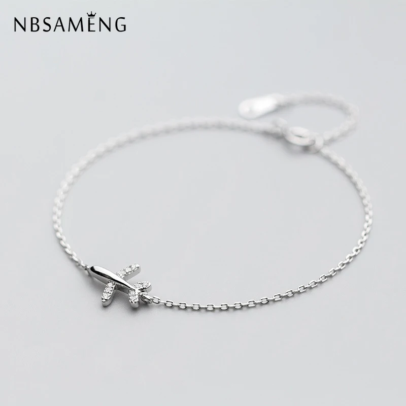 NBSAMENG S925 Sterling Silver Bracelet Aircraft airplane Plane Crystal Bracelets & Bangles Adjustable For Women Gift Jewelry
NBSAMENG S925 Sterling Silver Bracelet Aircraft airplane Plane Crystal Bracelets & Bangles Adjustable For Women Gift Jewelry