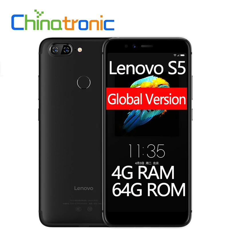 Global Version Lenovo S5 4G RAM 64G ROM ZUI 4G LTE 5.7"QHD 18:9 Mobile Phone Snapdragon Octa-core Dual Back Camera Fingerprint
Global Version Lenovo S5 4G RAM 64G ROM ZUI 4G LTE 5.7"QHD 18:9 Mobile Phone Snapdragon Octa-core Dual Back Camera Fingerprint