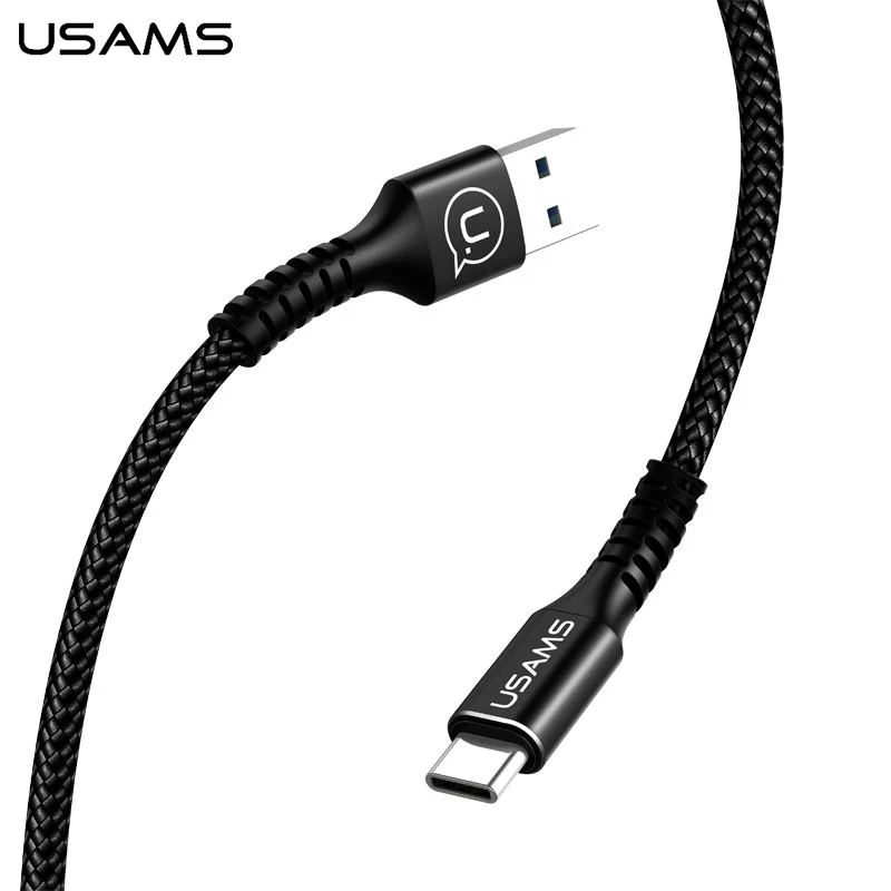 USAMS Тип C Телефон Зарядное устройство кабель QC 3 0 Быстрая зарядка для samsung huawei USB