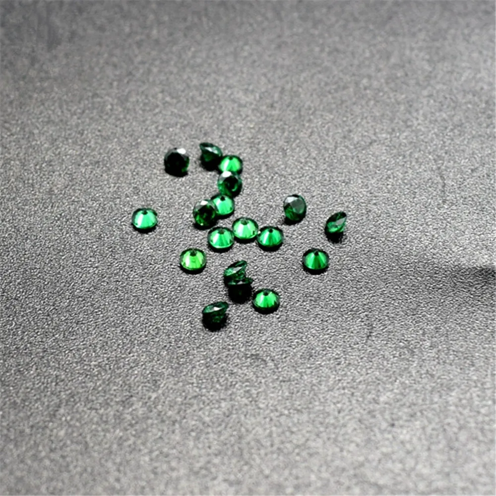 

Joanlyn 10pcs Emerald Round Faceted Gemstone Brilliant Cut Medium Green Emerald Gem in Small Sizes C02E