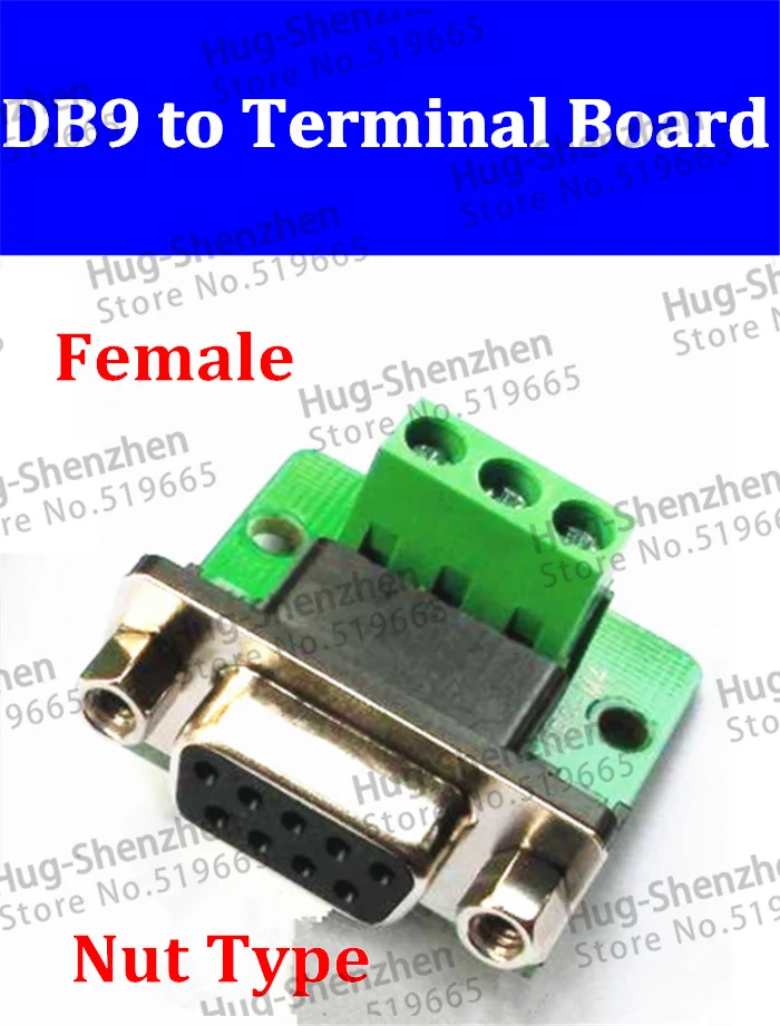 Wholesale 10 pcs female DB9 Serial Port to terminal RS232 breakout to terminals pin 2/3/5 Nut type
Wholesale 10 pcs female DB9 Serial Port to terminal RS232 breakout to terminals pin 2/3/5 Nut type
