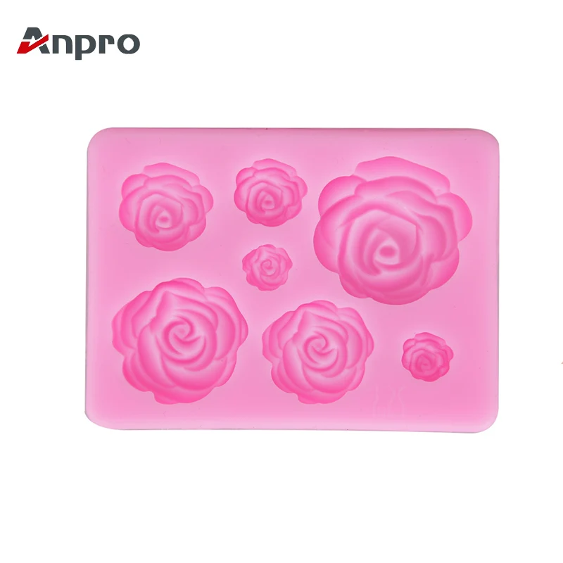 Anpro Rose Flowers Silicone Cake Mold for Fondant Sugarcraft Cake Decorating Cake DIY Gummy Candy Ice Cub Chocolate Making Mold
Anpro Rose Flowers Silicone Cake Mold for Fondant Sugarcraft Cake Decorating Cake DIY Gummy Candy Ice Cub Chocolate Making Mold