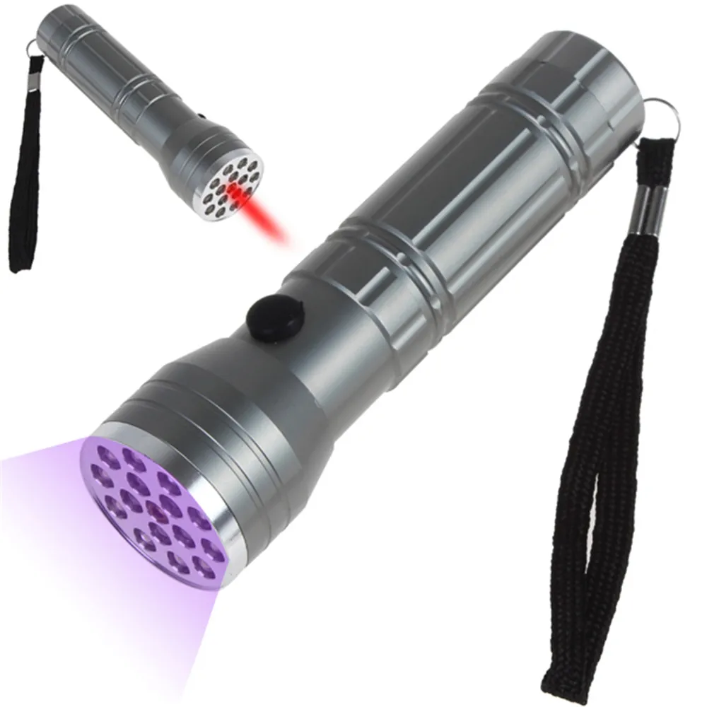 

3 in 1 LED UV Flashlight 15 x CREE Q5 LEDs + Red Laser with Purple Light for Anti-counterfeiting Industry Lamp