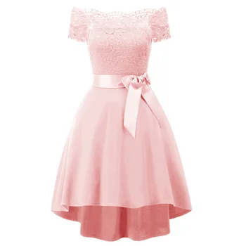 Classic word shoulder lace 2020 spring and summer new women's cocktail dress ball bridesmaid short paragraph CD1613
Classic word shoulder lace 2020 spring and summer new women's cocktail dress ball bridesmaid short paragraph CD1613