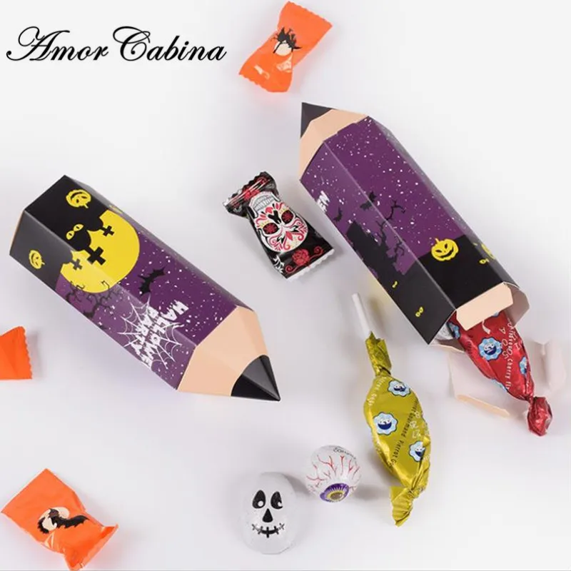 Halloween Trick or Treat Candy Bag Pencil Shape Candy Box Gift Bag Baby Shower Birthday Children Party Party Supplies
Halloween Trick or Treat Candy Bag Pencil Shape Candy Box Gift Bag Baby Shower Birthday Children Party Party Supplies
