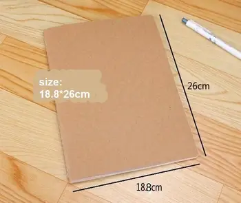 1pcs/lot NEW kraft cover notebook Paper Notepad blank inner page sketch book 18.8*26cm retail
1pcs/lot NEW kraft cover notebook Paper Notepad blank inner page sketch book 18.8*26cm retail