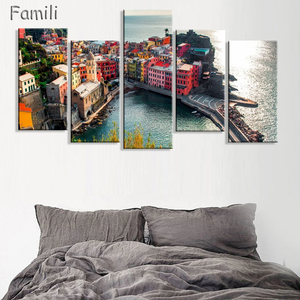 5 Pieces Landscape Beautiful Italy Liguria Province of La Spezia Cinque Terre Italy Liguria Home Decoration Canvas Poster Print
5 Pieces Landscape Beautiful Italy Liguria Province of La Spezia Cinque Terre Italy Liguria Home Decoration Canvas Poster Print