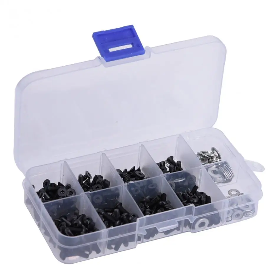 RC Parts 340pcs/180pcs Flat & Round Head Screws Set Accessories Box for 1/10 HSP RC Car High Quality Remote Control Parts
RC Parts 340pcs/180pcs Flat & Round Head Screws Set Accessories Box for 1/10 HSP RC Car High Quality Remote Control Parts