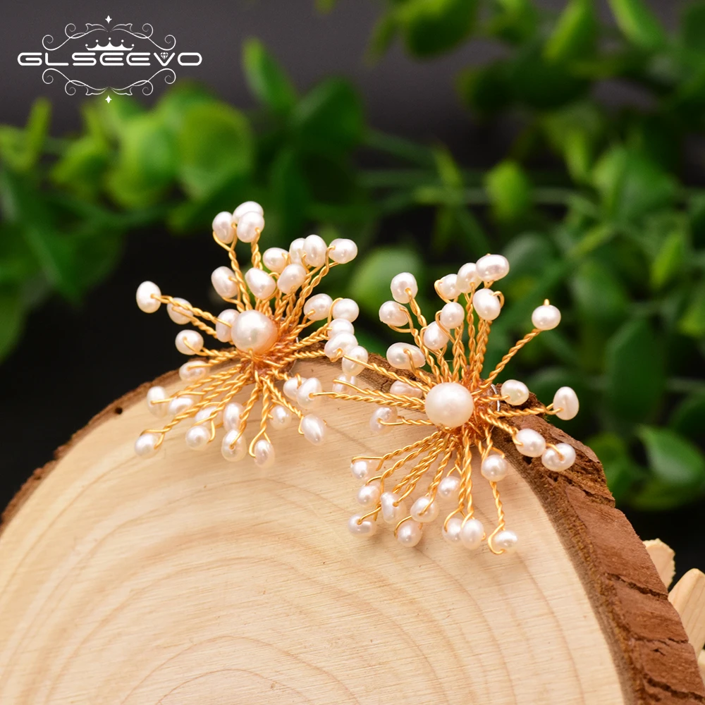 GLSEEVO Natural Fresh Water Pearl Stone Handmade Flower Stud Earring For Women Flower Stud Earrings Luxury Fine Jewelry GE0592
GLSEEVO Natural Fresh Water Pearl Stone Handmade Flower Stud Earring For Women Flower Stud Earrings Luxury Fine Jewelry GE0592
