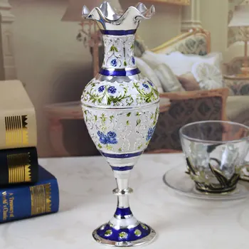 Height 25cm Home Decor Metal Art Craft Tabletop Flower Vase Decoration Silver with Colors Enamel Paint Modern Accessories
Height 25cm Home Decor Metal Art Craft Tabletop Flower Vase Decoration Silver with Colors Enamel Paint Modern Accessories