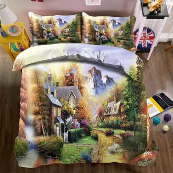 New scenery of mountains and rivers 3D Bedding set cover bed sheet duvet cover sets housse de couette 4pcs
New scenery of mountains and rivers 3D Bedding set cover bed sheet duvet cover sets housse de couette 4pcs