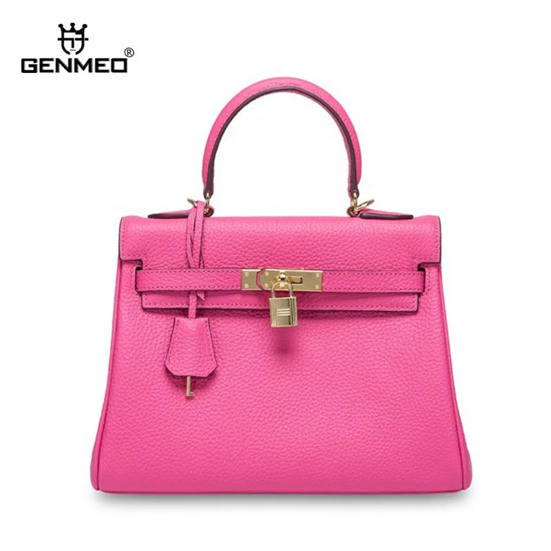

GENMEO New Arrival Famous Designer Fashion Women Bag Genuine Leather Shoulder Bags Female Luxury Handbag Bolsa Feminina