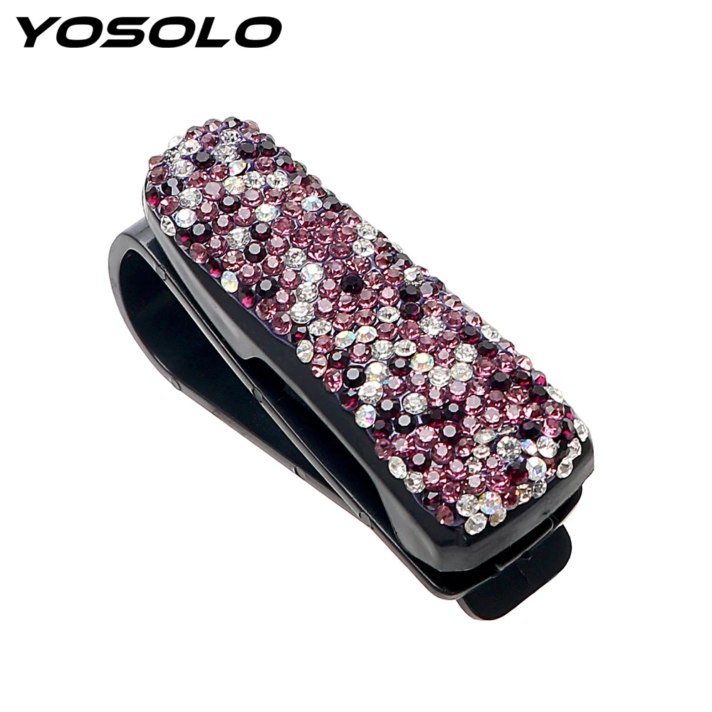 YOSOLO Rhinestone Diamond Glasses Cases Sun Visor Sunglasses Eyeglasses Holder Storage Holder Portable Auto Fastener Clip
YOSOLO Rhinestone Diamond Glasses Cases Sun Visor Sunglasses Eyeglasses Holder Storage Holder Portable Auto Fastener Clip