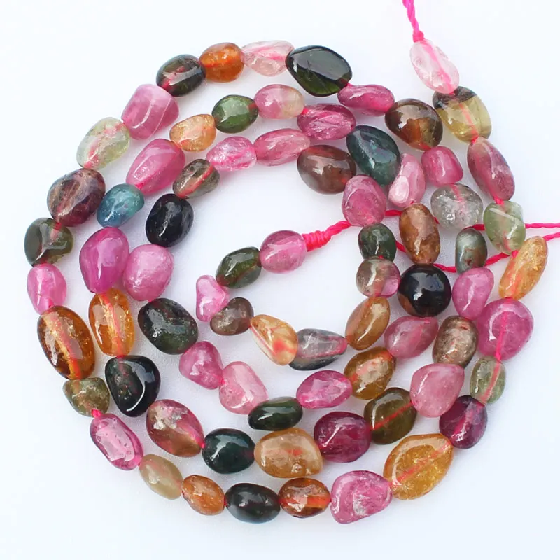 

Good Quality ,Natural Pink&Multi-Color Tourmaline 3-5mm Irregular beads 15"/38cm per strand