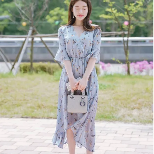 2019 summer new print V-neck dress half sleeve elastic waist irregular dress long vestidos chiffon dress elegant fw221
2019 summer new print V-neck dress half sleeve elastic waist irregular dress long vestidos chiffon dress elegant fw221