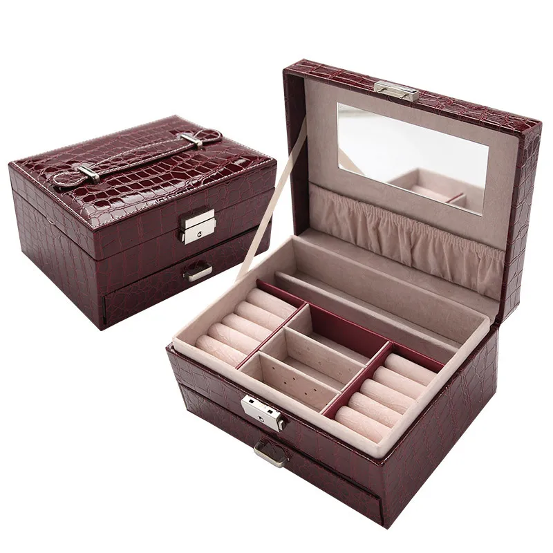 JULY'S SONG Europe Style Jewelry Storage Box Large Capacity PU Leather Portable Jewelry Storage Box Container Case With Mirror
JULY'S SONG Europe Style Jewelry Storage Box Large Capacity PU Leather Portable Jewelry Storage Box Container Case With Mirror