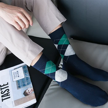 Skritts 1Pair Cotton Men's Socks Business Dress Casual Rhombus Prints Socks Winter Long High Quality Crew Socks Meias Chaussette
Skritts 1Pair Cotton Men's Socks Business Dress Casual Rhombus Prints Socks Winter Long High Quality Crew Socks Meias Chaussette