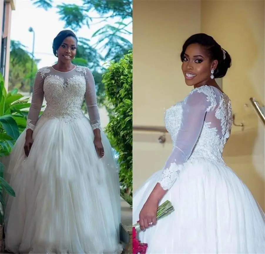 Princess Ball Gown Wedding Dresses 2019 O -Neck Lace Appliques Bride Dresses robe de mariee Custom Made
Princess Ball Gown Wedding Dresses 2019 O -Neck Lace Appliques Bride Dresses robe de mariee Custom Made