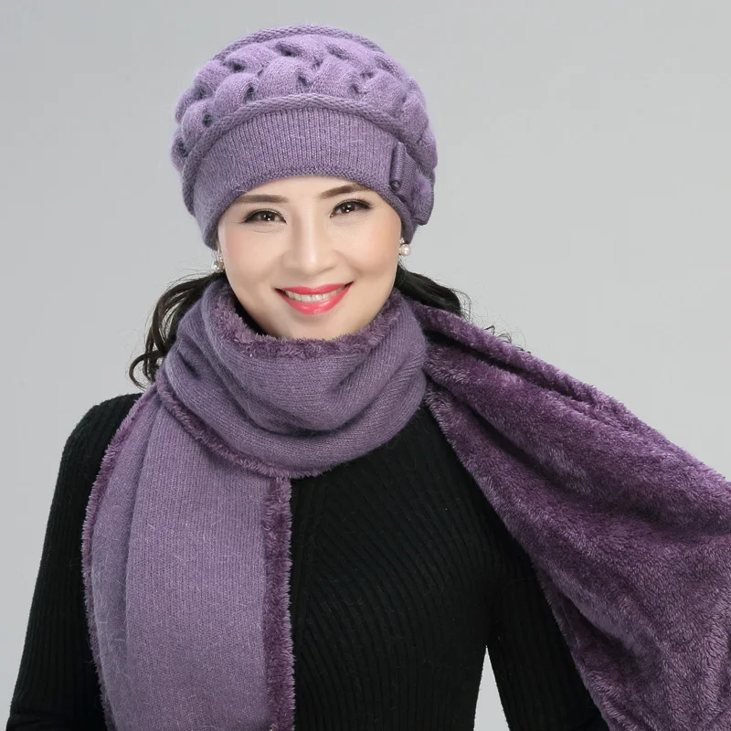 Mid-aged and Old Hat Mother Autumn Winter Warm Casual Cap Women Knitted Wool Grandmothers Caps Outdoor Soft Fashion Scarf H7150
Mid-aged and Old Hat Mother Autumn Winter Warm Casual Cap Women Knitted Wool Grandmothers Caps Outdoor Soft Fashion Scarf H7150