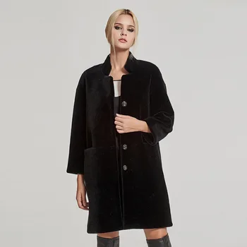 Women Shorn Sheepskin Coat Sheep Shearing Fur Coat Lamb Fur Jacket Stand-up Collar Fur Story 17142N
Women Shorn Sheepskin Coat Sheep Shearing Fur Coat Lamb Fur Jacket Stand-up Collar Fur Story 17142N