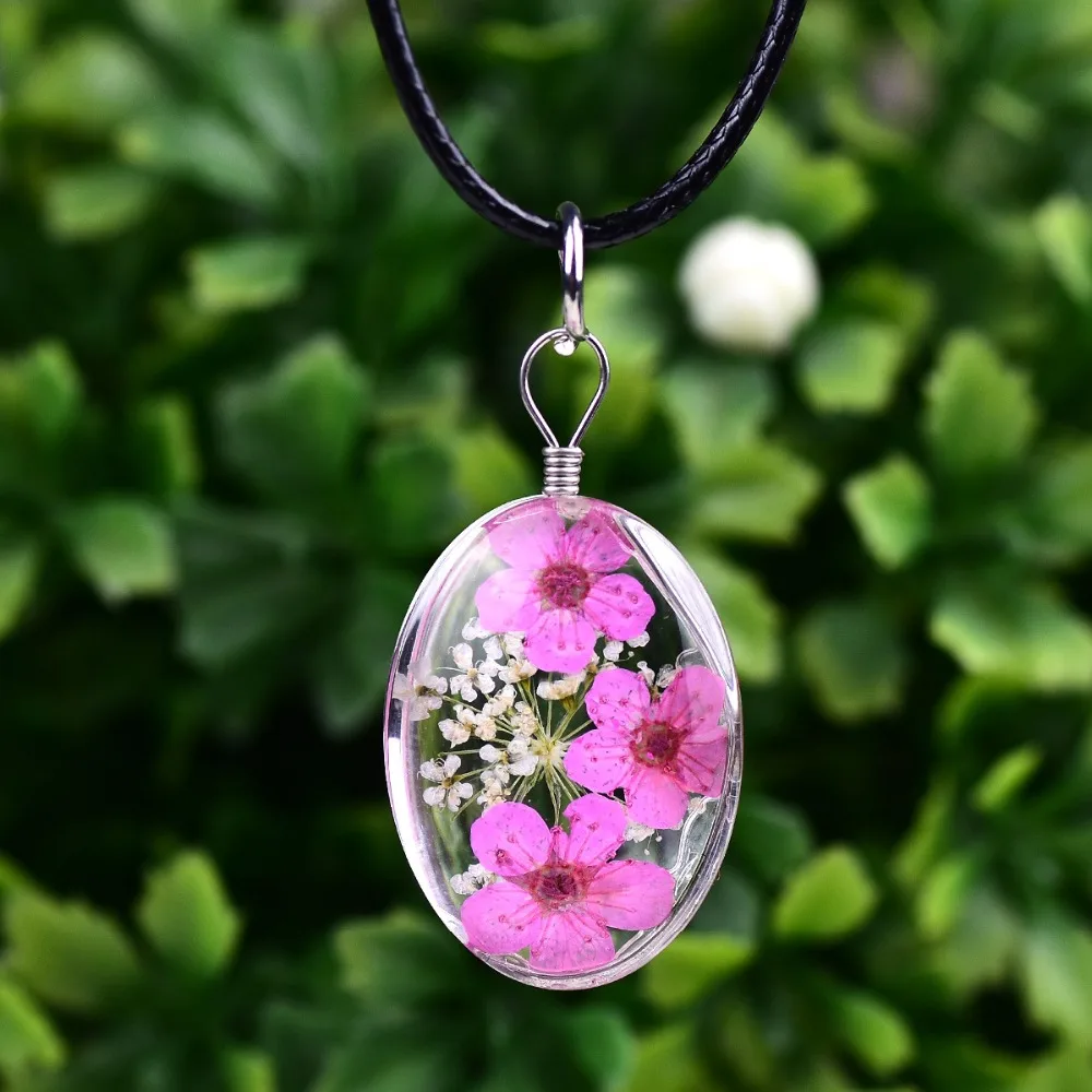 Plant Specimen Natural Dried Flower Necklace Time Dome Glass Pendant Leather Long Statement Necklaces Women Jewelry Gift
Plant Specimen Natural Dried Flower Necklace Time Dome Glass Pendant Leather Long Statement Necklaces Women Jewelry Gift