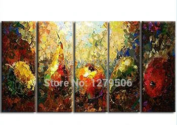 Hand Painted Landscape 5 Panels Oil Painting Canvas Wall Decor Fruits Living Room Decoration Gift
Hand Painted Landscape 5 Panels Oil Painting Canvas Wall Decor Fruits Living Room Decoration Gift