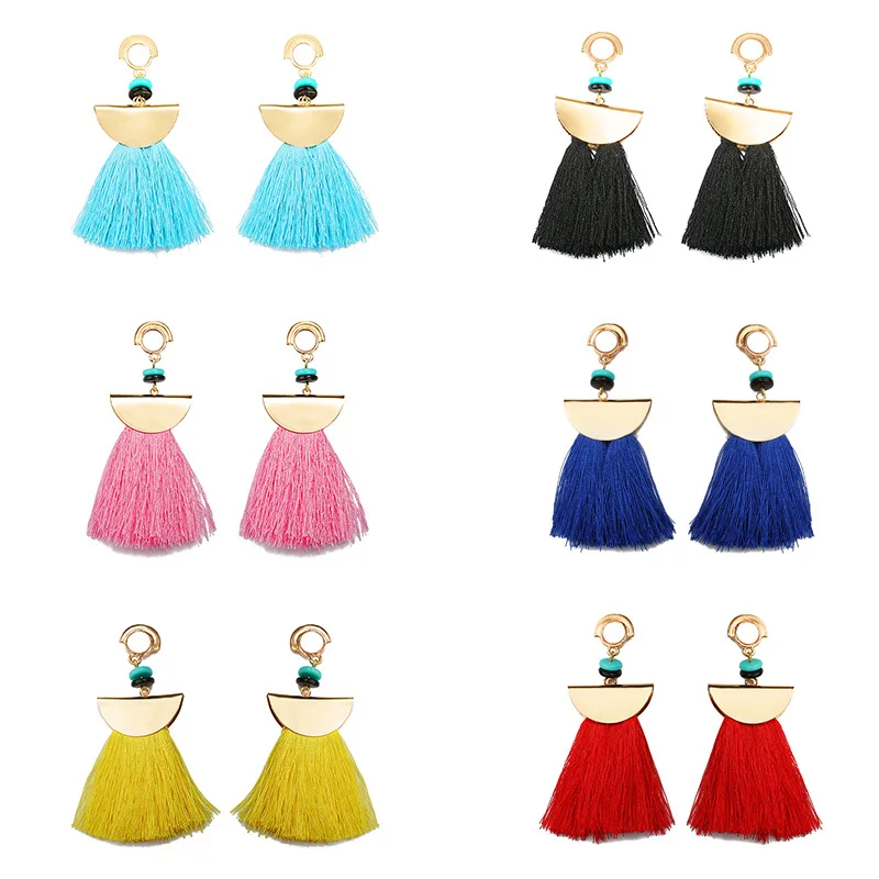 Little Hoop Stud Blue Black Beads Red Black Blue Pink Strings Tassel Golden Sector Dangle Earrings for Women
Little Hoop Stud Blue Black Beads Red Black Blue Pink Strings Tassel Golden Sector Dangle Earrings for Women