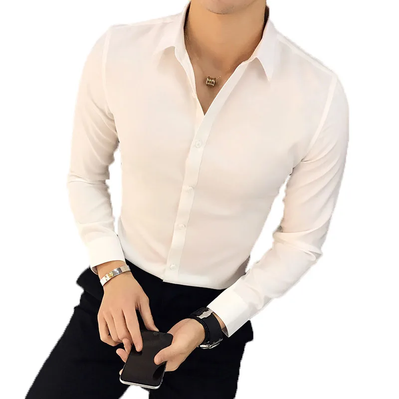 Niceness 2019 stylish men the spring and autumn season cotton long sleeve shirt/Male high-grade pure color slim business shirt
Niceness 2019 stylish men the spring and autumn season cotton long sleeve shirt/Male high-grade pure color slim business shirt