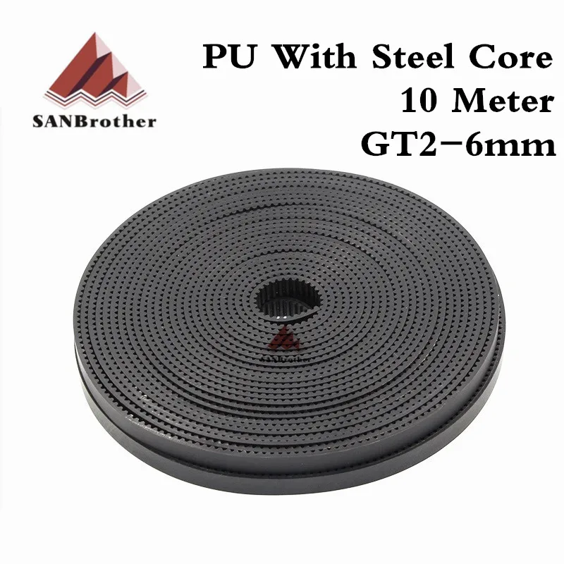 2GT-6MM PU with Steel Core GT2 Belt 2GT Timing Belt 6mm Width a Pack for 3D printer top quality.
2GT-6MM PU with Steel Core GT2 Belt 2GT Timing Belt 6mm Width a Pack for 3D printer top quality.