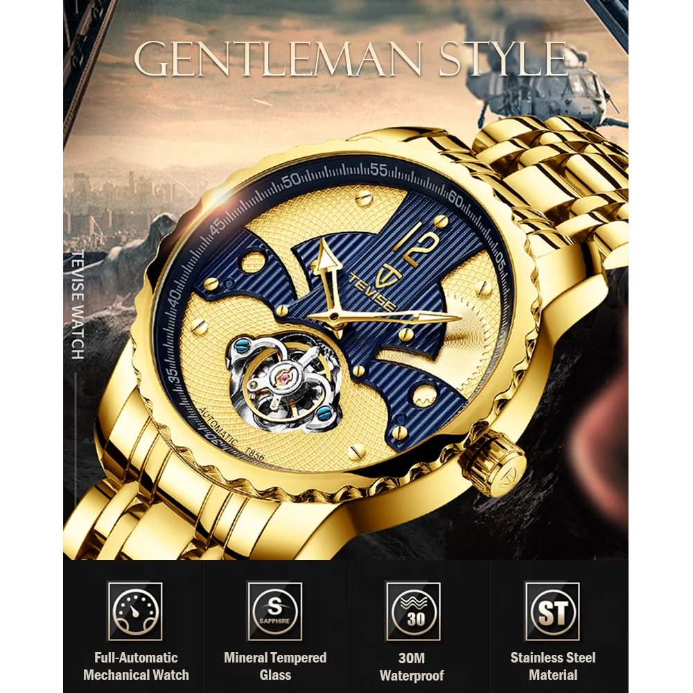 TEVISE men's mechanical watch Men 2019 Fashion Automatic clock Watch Band mens Waterproof new sport Wrist Watch T856B wristwatch
TEVISE men's mechanical watch Men 2019 Fashion Automatic clock Watch Band mens Waterproof new sport Wrist Watch T856B wristwatch