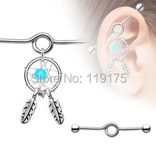 316L Stainless Steel Ear Piercing Clear CZ Woven Star Dreamcatcher Dangle Charm Industrial Barbell Jewelry
316L Stainless Steel Ear Piercing Clear CZ Woven Star Dreamcatcher Dangle Charm Industrial Barbell Jewelry