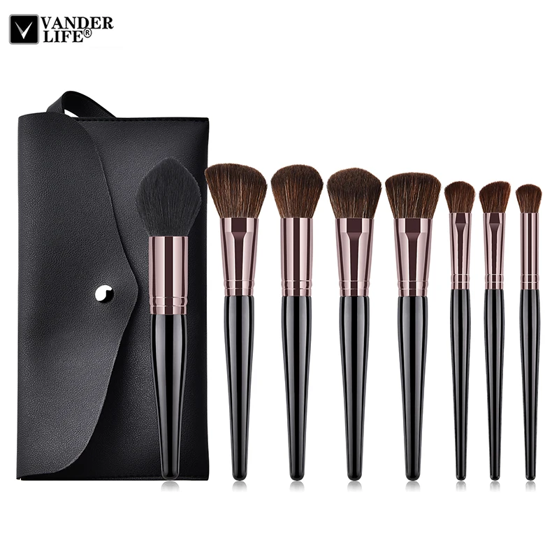 Vanderlife Premium 8Pcs Makeup Brushes Set Synthetic Foundation Powder Concealers Eye Shadows Black Makeup Brush Set Tools Kits
Vanderlife Premium 8Pcs Makeup Brushes Set Synthetic Foundation Powder Concealers Eye Shadows Black Makeup Brush Set Tools Kits