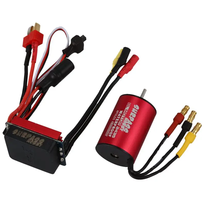 SURPASS HOBBY S2435 4800KV Sensorless Brushless Motor and 25A Brushless ESC Combo Set for 1/16 1/18 RC Car Truck
SURPASS HOBBY S2435 4800KV Sensorless Brushless Motor and 25A Brushless ESC Combo Set for 1/16 1/18 RC Car Truck