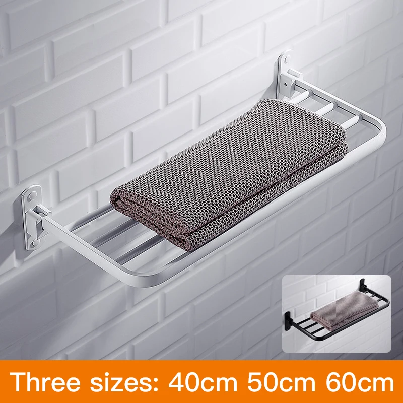 Nordic white invisible towel stand single layer folding towel rack bathroom shelf bathroom storage rack
Nordic white invisible towel stand single layer folding towel rack bathroom shelf bathroom storage rack