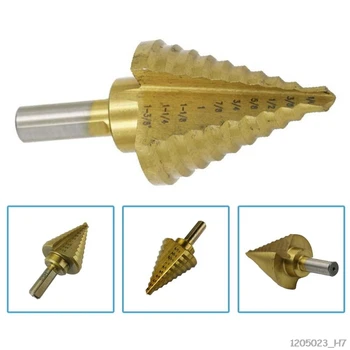 1pc Inch Triangle Handle Ladder Pagoda Drill Bit Step Drill High Speed Steel Drill Bit 1/4-1 3/8
1pc Inch Triangle Handle Ladder Pagoda Drill Bit Step Drill High Speed Steel Drill Bit 1/4-1 3/8