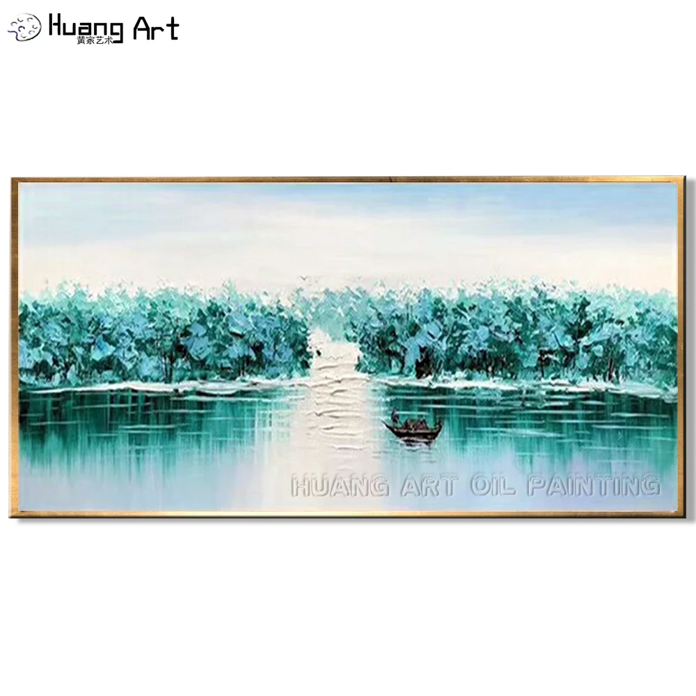 Newest Hand-painted Green Knife Landscape Oil Painting on Canvas for Decor Modern Abstract Lotus Pond Landscape Wall Painting
Newest Hand-painted Green Knife Landscape Oil Painting on Canvas for Decor Modern Abstract Lotus Pond Landscape Wall Painting