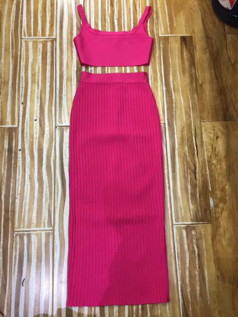 2018 2 two piece pink rose Ankle-Length o neck Sleeveless Women Spaghetti Strap Celebrity evening party Bandage Vestidos dress
2018 2 two piece pink rose Ankle-Length o neck Sleeveless Women Spaghetti Strap Celebrity evening party Bandage Vestidos dress