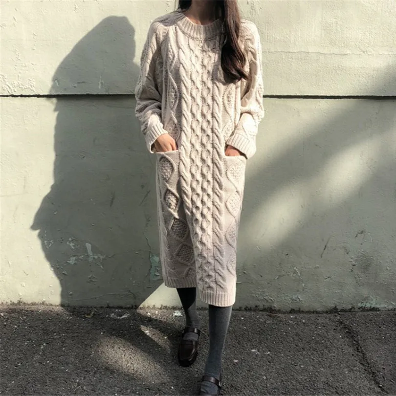 Taotrees Sweater Dress O neck Long Sleeve Knitting Dress Pullover Straight Knitted Solid Color Dresses
Taotrees Sweater Dress O neck Long Sleeve Knitting Dress Pullover Straight Knitted Solid Color Dresses