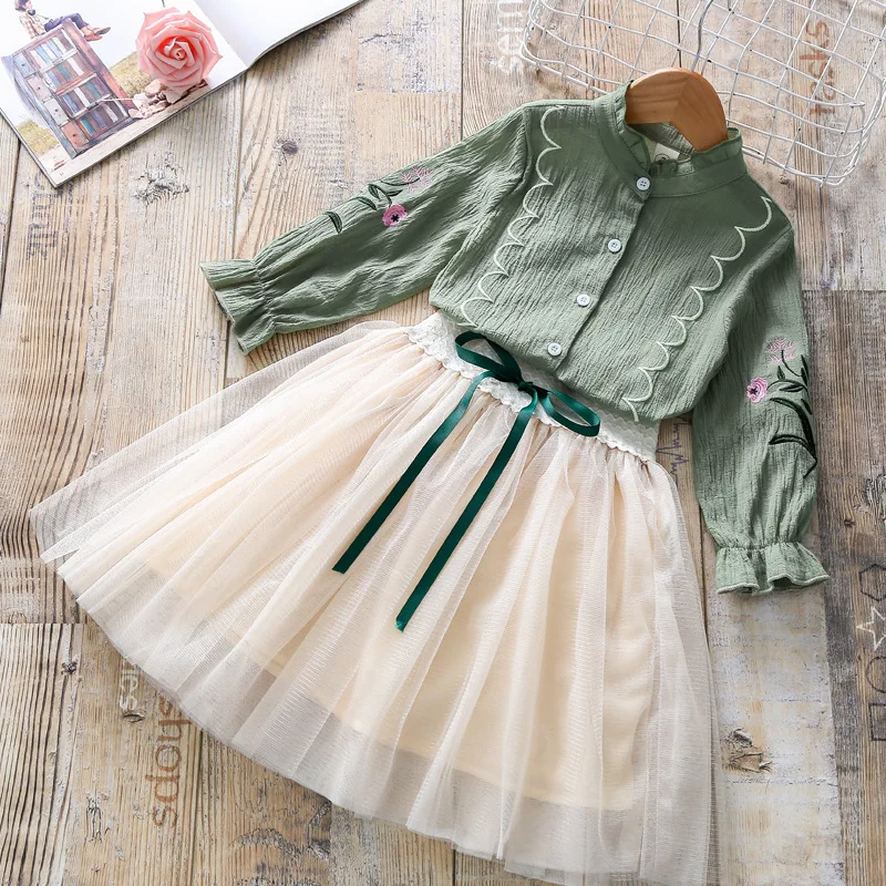 KISBINI 2019 Spring Autumn Lovely Kid Girls Dress Clothes Set Embroidery Shirt+Bow Ribbon Mesh For Party Kids Dresses For Girls
KISBINI 2019 Spring Autumn Lovely Kid Girls Dress Clothes Set Embroidery Shirt+Bow Ribbon Mesh For Party Kids Dresses For Girls