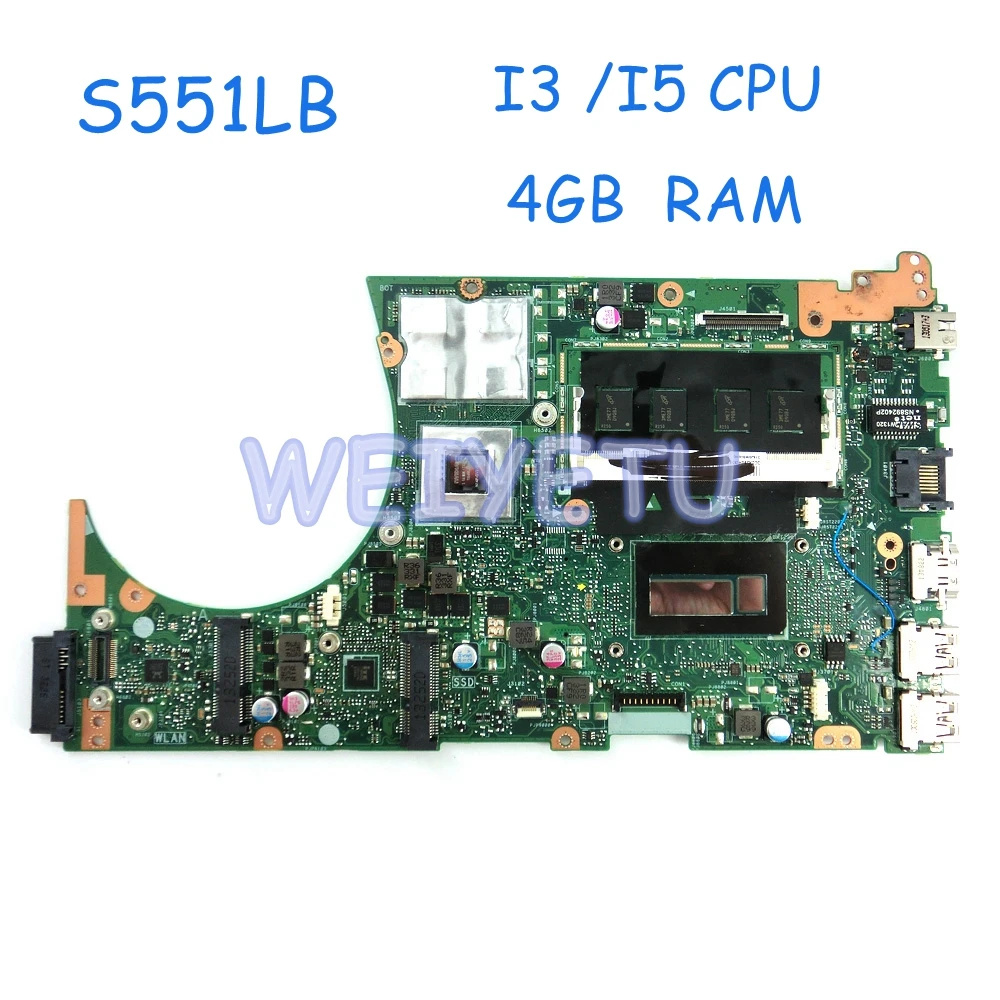 S551LB I3-4010/I5-4200CPU 4GB RAM Motherboard REV2.2 For ASUS S551LN S551L S551LB K551L Laptop motherboard Mainboard 100%Tested
S551LB I3-4010/I5-4200CPU 4GB RAM Motherboard REV2.2 For ASUS S551LN S551L S551LB K551L Laptop motherboard Mainboard 100%Tested