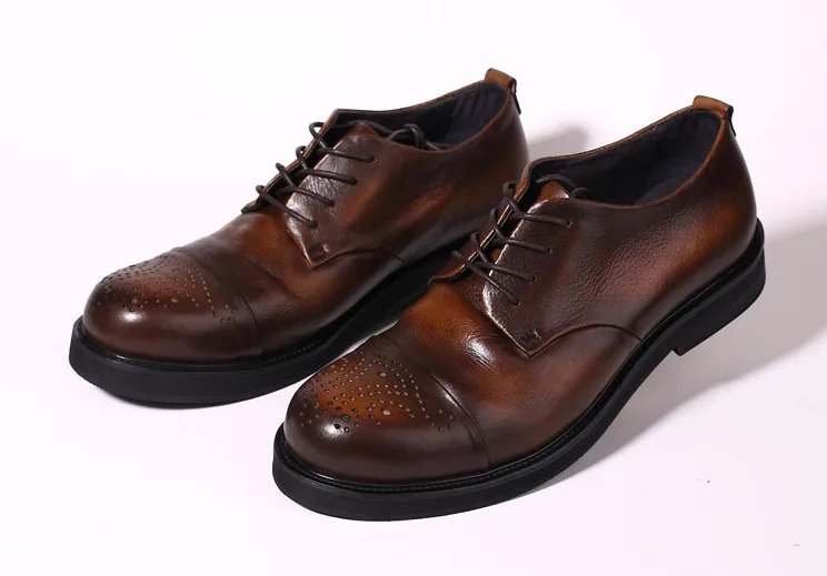 New Style Men Round Toes Genuine Leather Handmade Brogue Shoes Men Mixed Color Carved Breathable Big shoes Free Shipping
New Style Men Round Toes Genuine Leather Handmade Brogue Shoes Men Mixed Color Carved Breathable Big shoes Free Shipping