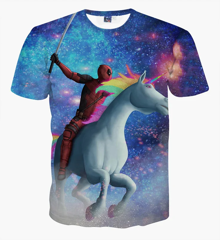 American Comic Badass Deadpool Unicorn New Arrive T-Shirt Tees Unisex Women 3D Printed T Shirt Funny Galaxy Casual Tee Shirts
American Comic Badass Deadpool Unicorn New Arrive T-Shirt Tees Unisex Women 3D Printed T Shirt Funny Galaxy Casual Tee Shirts
