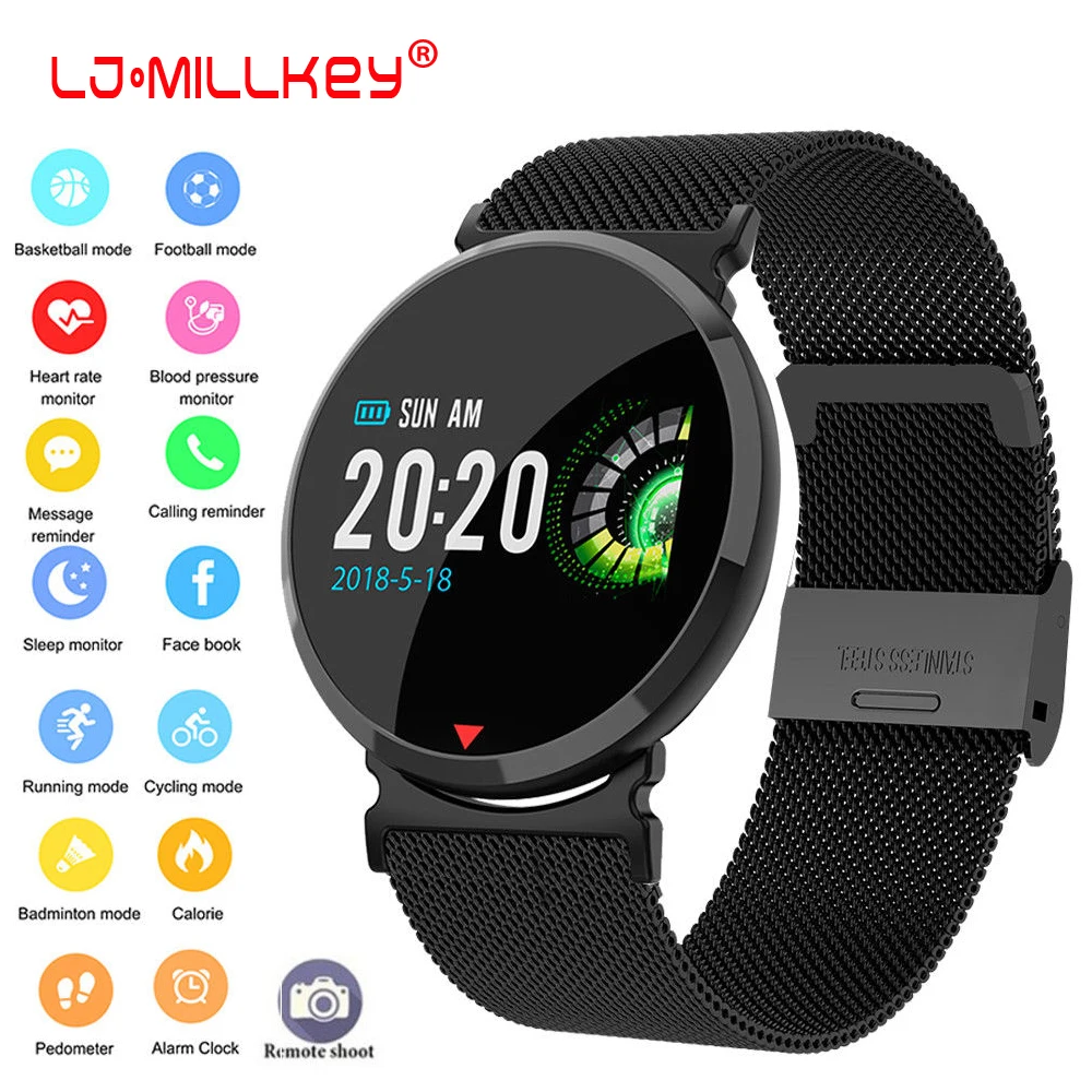 Fashion Men Smart Watch OLED Color Screen Fitnes Tracker Heart Rate Blood Pressure Monitor Smartwatch For iOS Android
Fashion Men Smart Watch OLED Color Screen Fitnes Tracker Heart Rate Blood Pressure Monitor Smartwatch For iOS Android