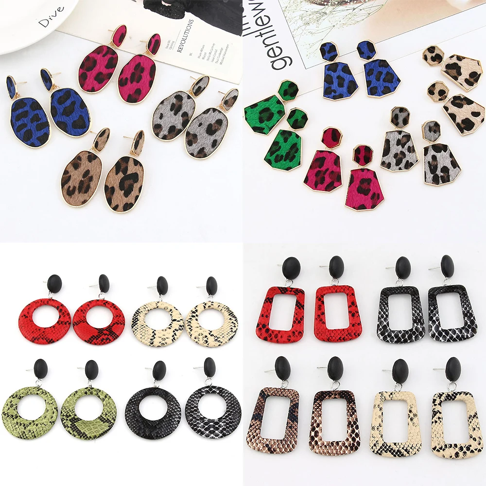 Ztech Za Fashion Leopard Print Geometric Square Long Hanging Drop Earrings for Women Punk Snake Skin Party Jewelry Oorbellen
Ztech Za Fashion Leopard Print Geometric Square Long Hanging Drop Earrings for Women Punk Snake Skin Party Jewelry Oorbellen
